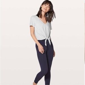 Lululemon • Knot Gonna Fly Gray Tie-Front T-Shirt